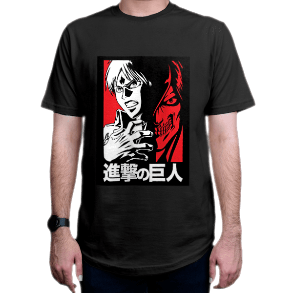 تیشرت طرح انیمه Attack on Titan حمله به تایتان شخصیت Eren Jaeger ارن یگر AoT1